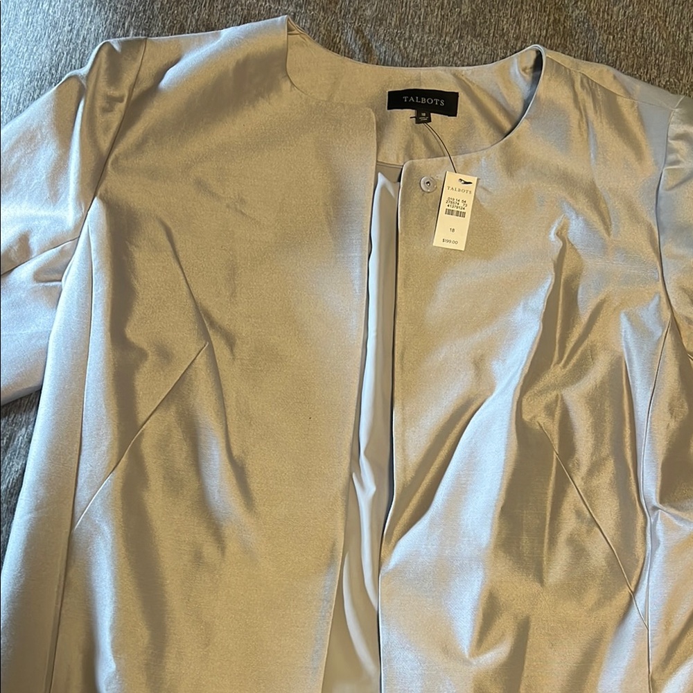 Talbots Shimmering Silver Blazer